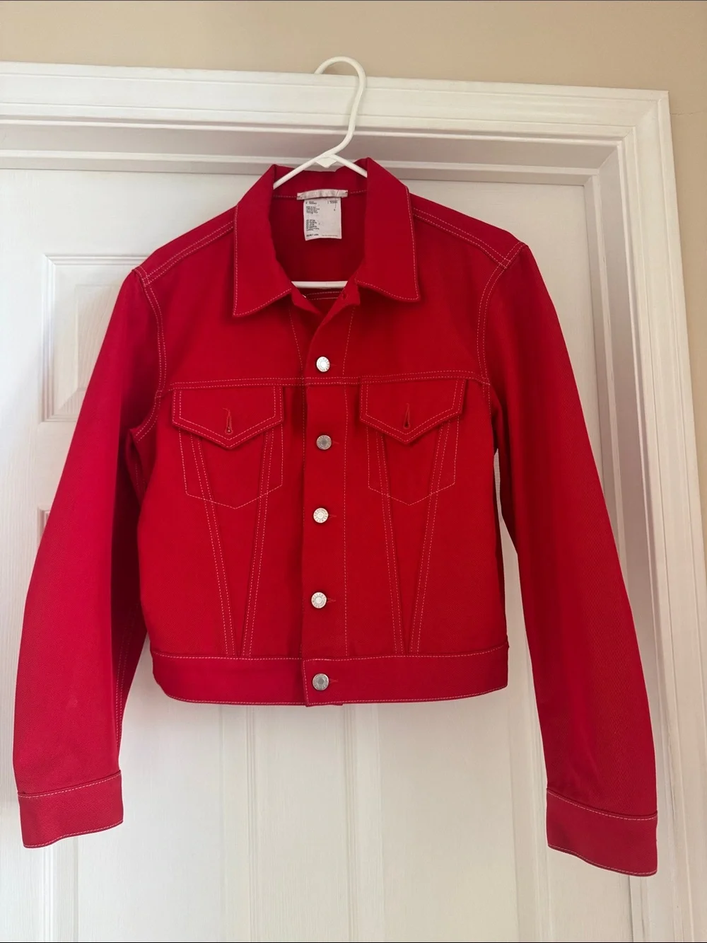 Helmut Lang Red Women's Denim Jacket